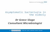 Asymptomatic bacteriuria in the elderly Dr Grace Sluga Consultant Microbiologist.