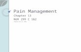 Pain Management Chapter 13 NUR 299 C 1&2 (Adapted from LLW 2010)