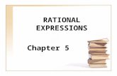 RATIONAL EXPRESSIONS Chapter 5. 5-1 Quotients of Monomials.