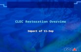 CLEC Restoration Overview Impact of 11-Sep. Agenda  Ground Zero Restoration  Issues & Implications  Summary  Ground Zero Restoration  Issues & Implications.