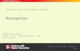 © 2011 The McGraw-Hill Companies, Inc. Instructor name Class Title, Term/Semester, Year Institution Introductory Psychology Concepts Perception.