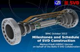 Milestones and Schedule of SVD Construction Markus Friedl (HEPHY Vienna) on behalf of the Belle II SVD Collaboration BPAC October 2012.