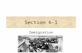 Section 6-1 Immigration. Through the “Golden Door” What were these immigrants trying to escape? -famine -land shortages -religious or political persecution.