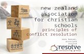 New zealand association for christian schools principles of conflict resolution ross henson, associate resolve consulting group.