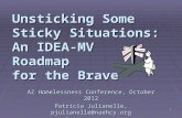 1 Unsticking Some Sticky Situations: An IDEA-MV Roadmap for the Brave AZ Homelessness Conference, October 2012 Patricia Julianelle, pjulianelle@naehcy.org.