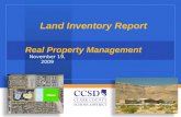 Land Inventory Report Real Property Management November 19, 2009.
