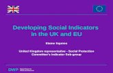 Developing Social Indicators in the UK and EU Elaine Squires United Kingdom representative - Social Protection Committee’s Indicator Sub-group.