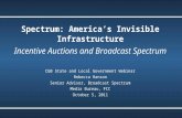 Spectrum: America’s Invisible Infrastructure Incentive Auctions and Broadcast Spectrum CGB State and Local Government Webinar Rebecca Hanson Senior Advisor,