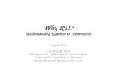 Why RTI? Understanding Response to Intervention Prepared by Liz Angoff, PhD Response to Intervention Coordinator Oakland Unified School District elizabeth.angoff@ousd.k12.ca.us.