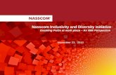 Nasscom Inclusivity and Diversity Initiative Enabling PwDs at work place – An IBM Perspective November 23, 2010.