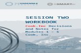 SESSION TWO WORKBOOK Cook,Inc Decisions and Notes for Modules 1 – 5 Cook, Inc. BSMARTer Business Simulation Management and Relationship Training.
