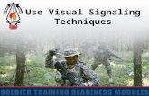 Use Visual Signaling Techniques. 2 Action: Use Visual Signaling Techniques Conditions: Given a requirement to use Visual Signaling Techniques Standards: