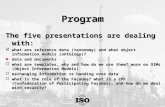 Program The five presentations are dealing with:  what are reference data (taxonomy) and what object information models (ontology)? data and documents.