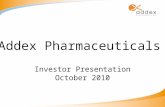 Addex Pharmaceuticals Investor Presentation October 2010.
