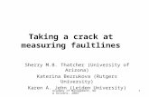 Academy of Management, New Orleans, 2004 1 Taking a crack at measuring faultlines Sherry M.B. Thatcher (University of Arizona) Katerina Bezrukova (Rutgers.