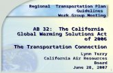 1 AB 32: The California Global Warming Solutions Act of 2006 The Transportation Connection AB 32: The California Global Warming Solutions Act of 2006 The.