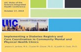 Jonikas, Glover, & Cook, 2014  Implementing a Diabetes Registry and Care Coordination in Community Mental and Physical Health.