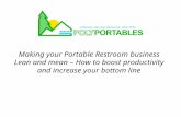 Making your Portable Restroom business Lean and mean – How to boost productivity and increase your bottom line.