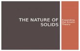 Expanding the Kinetic Theory THE NATURE OF SOLIDS.