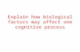 Explain how biological factors may affect one cognitive process.