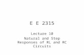 E E 2315 Lecture 10 Natural and Step Responses of RL and RC Circuits.