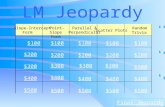 LM Jeopardy Slope-Intercept Form Point-Slope Form Parallel & Perpendicular Scatter Plots Random Trivia $100 $200 $300 $400 $500 $100 $200 $300 $400 $500.