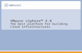 1 VMware vSphere™ 4.0 The best platform for building cloud infrastructures.