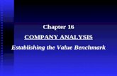 Chapter 16 COMPANY ANALYSIS Establishing the Value Benchmark.