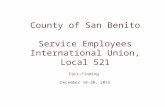 County of San Benito Service Employees International Union, Local 521 Fact-Finding December 18-20, 2013.