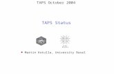 TAPS October 2004 TAPS Status  Martin Kotulla, University Basel.