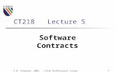 © M. Scheurer, 2002CT218 Professional Issues1 CT218 Lecture 5 Software Contracts.