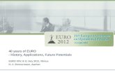 40 years of EURO - History, Applications, Future Potentials EURO XXV, 8-11 July 2012, Vilnius H.-J. Zimmermann, Aachen.