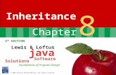 Chapter 8 Inheritance 5 TH EDITION Lewis & Loftus java Software Solutions Foundations of Program Design © 2007 Pearson Addison-Wesley. All rights reserved.