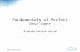 Www.eschertech.com Fundamentals of Perfect Developer A one-day hands-on tutorial.