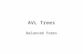 AVL Trees Balanced Trees. AVL Tree Property A Binary search tree is an AVL tree if : –the height of the left subtree and the height of the right subtree.