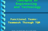 Concepts of Engineering and Technology Functional Teams: Teamwork Through TQM Copyright © Texas Education Agency, 2012. All rights reserved.