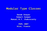 Modular Type Classes Derek Dreyer Robert Harper Manuel M.T. Chakravarty POPL 2007 Nice, France.