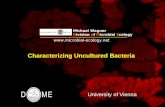 Characterizing Uncultured Bacteria Michael Wagner Division of Microbial Ecology  University of Vienna.