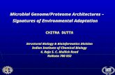 Microbial Genome/Proteome Architectures – Signatures of Environmental Adaptation CHITRA DUTTA Structural Biology & Bioinformatics Division Indian Institute.