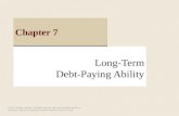 Long-Term Debt-Paying Ability Chapter 7 © 2011 Cengage Learning. All Rights Reserved. May not be scanned, copied or duplicated, or posted to a publicly.