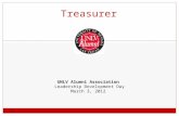 Treasurer UNLV Alumni Association Leadership Development Day March 3, 2012.
