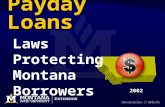 Payday Loans Laws Protecting Montana Borrowers 2002.