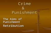 Crime & Punishment The Aims of Punishment Retribution.