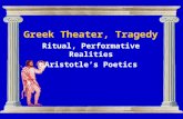 Greek Theater, Tragedy Ritual, Performative Realities Aristotle’s Poetics.