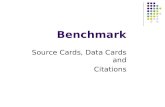 Benchmark Source Cards, Data Cards and Citations.
