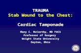 TRAUMA Stab Wound to the Chest: Cardiac Tamponade Mary C. McCarthy, MD FACS Professor of Surgery Wright State University Dayton, Ohio.