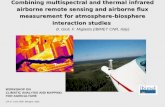 Combining multispectral and thermal infrared airborne remote sensing and airborne flux measurement for atmosphere- biosphere interaction studies WORKSHOP.