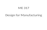 ME 317 Design for Manufacturing. What Constitutes a “Good” Design?