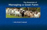 The Essentials of Managing a Goat Farm Holly-Nicole Craghead.