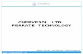 Green Water Treatment Technologies  CHEMVESOL LTD. FERRATE TECHNOLOGY.